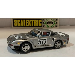 SLOT CAR SCX SCALEXTRIC EXIN 8330 PORSCHE 959 -577 SILVER SERIE LIMITADA