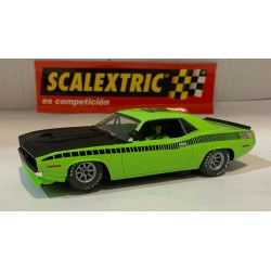 SLOT CAR SCX SCALEXTRIC 6438 PLYMOUTH AAR CUDA LIME LIMITED EDITION CHINA