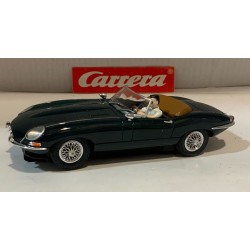 SLOT CAR CARRERA EXCLUSIV 20485 JAGUAR E-TYPE '61 DESCAPOTABLE VERDE 1/24