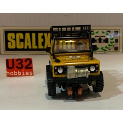 SLOT CAR SCX SCALEXTRIC EXIN STS 2205 LAND ROVER -5 TT CAMEL AMARILLO MOSTAZA