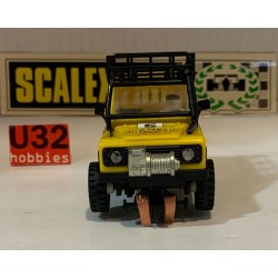 SLOT CAR SCX SCALEXTRIC EXIN STS 2205 LAND ROVER -5 TT 4x4 CAMEL AMARILLO