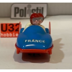 SLOT CAR POLISTIL POLICAR DROMOCAR N737 DN BOBSLEIGH EQUIP FRANCE