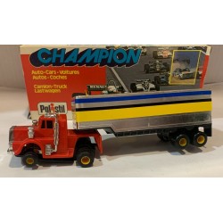 SLOT CAR POLISTIL A615 CAMION TRUCK B  TRAILER ROJO