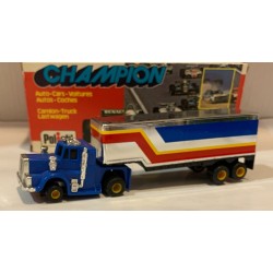 SLOT CAR POLISTIL A614 CAMION TRUCK B  TRAILER AZUL