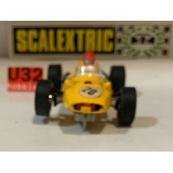 SLOT CAR SCX SCALEXTRIC EXIN C-38 COOPER CLIMAX -30 F1 GUIA MOVIL AMARILLO