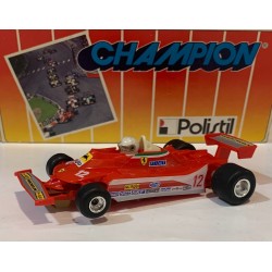 SLOT CAR POLISTIL 32244/3  FERRARI 312 T4 -12 F1 1979 JAQUES VILLENEUVE