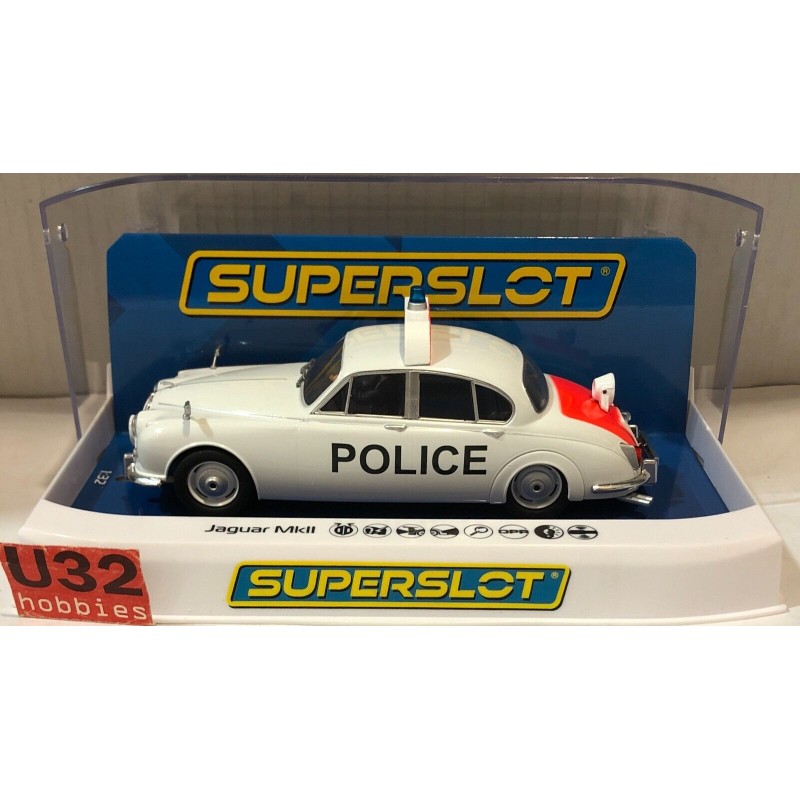 SLOT CAR SUPERSLOT H4420 JAGUAR MKII POLICE EDITION SCALEXTRIC UK