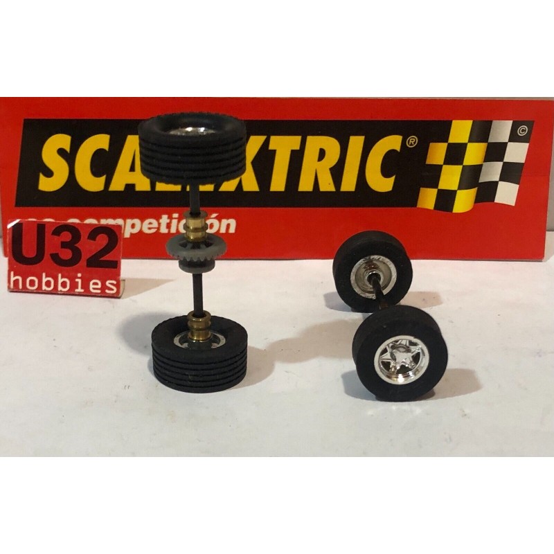 SCALEXTRIC ALTAYA EJE DELANTERO Y TRASERO COMPLETO FERRARI 156 F1 Y COOPER F1