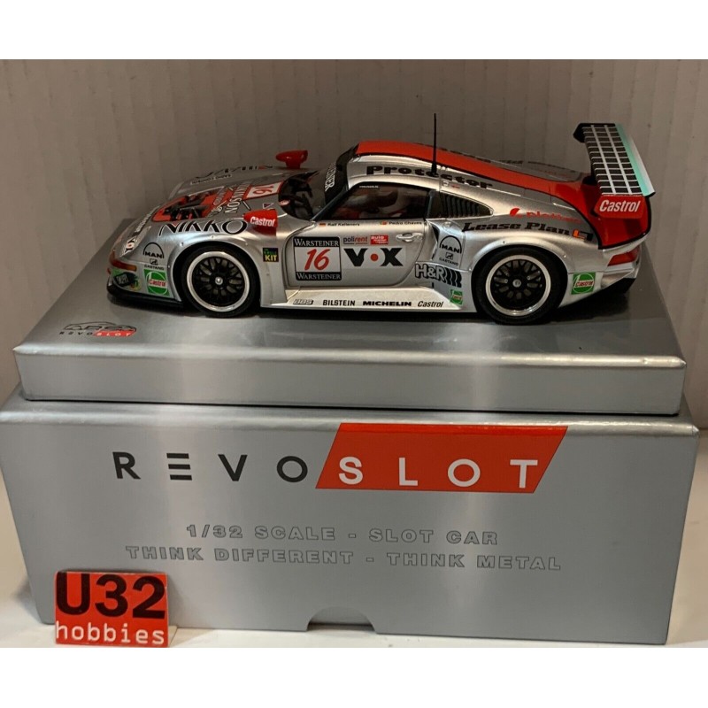 SLOT CAR REVOSLOT RS-0213 PORSCHE 911 GT1 -16 ROOCK RACING FIA GT 1997 KELLENERS