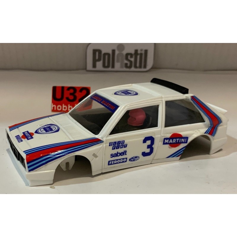 SLOT CAR POLISTIL CARROCERIA LANCIA DELTA S4 -3 MARTINI MARKKU ALEN-I.KIVIMAKI