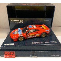 SLOT CAR SCX SCALEXTRIC VINTAGE A10215S300 FERRARI 308 GTB -1 A.ZANINI-J.AUTET