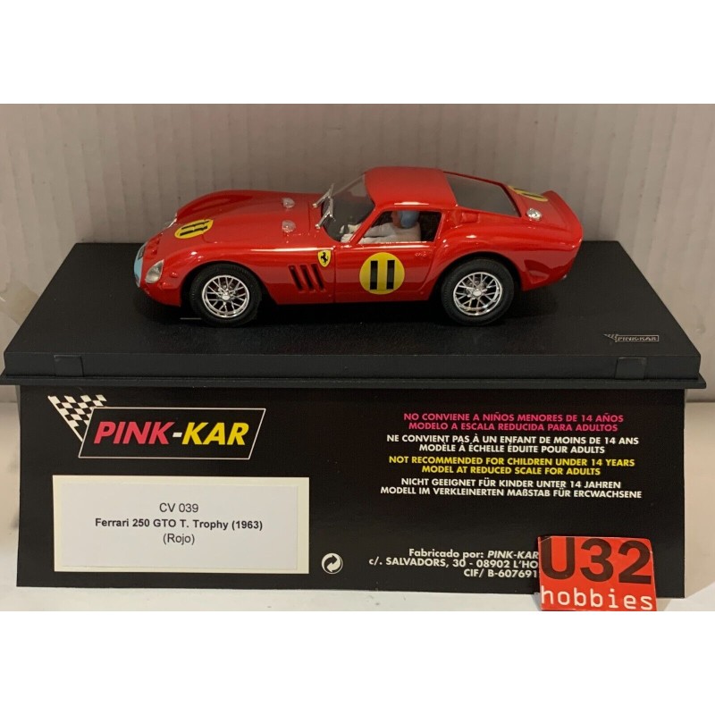 SLOT CAR PINK KAR CV039 FERRARI 250 GTO -11 TOURIST TROPHY 1963