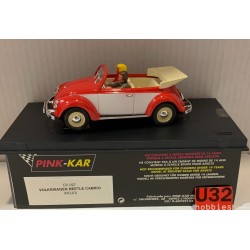 SLOT CAR PINK KAR CV027 VW VOLKSWAGEN BEETLE ESCARABAJO DESCAPOTABLE ROJO