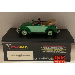 SLOT CAR PINK KAR CV028 VW VOLKSWAGEN BEETLE ESCARABAJO DESCAPOTABLE VERDE