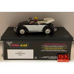 SLOT CAR PINK KAR CV041 VW VOLKSWAGEN BEETLE ESCARABAJO DESCAPOTABLE NEGRO