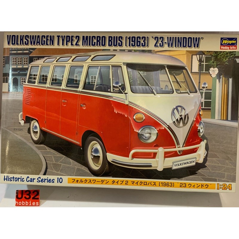 HASEGAWA 21110 KIT 1/24 FURGONETA VOLKSWAGEN VW TYPE2 MICRO BUS 1963 WINDOW