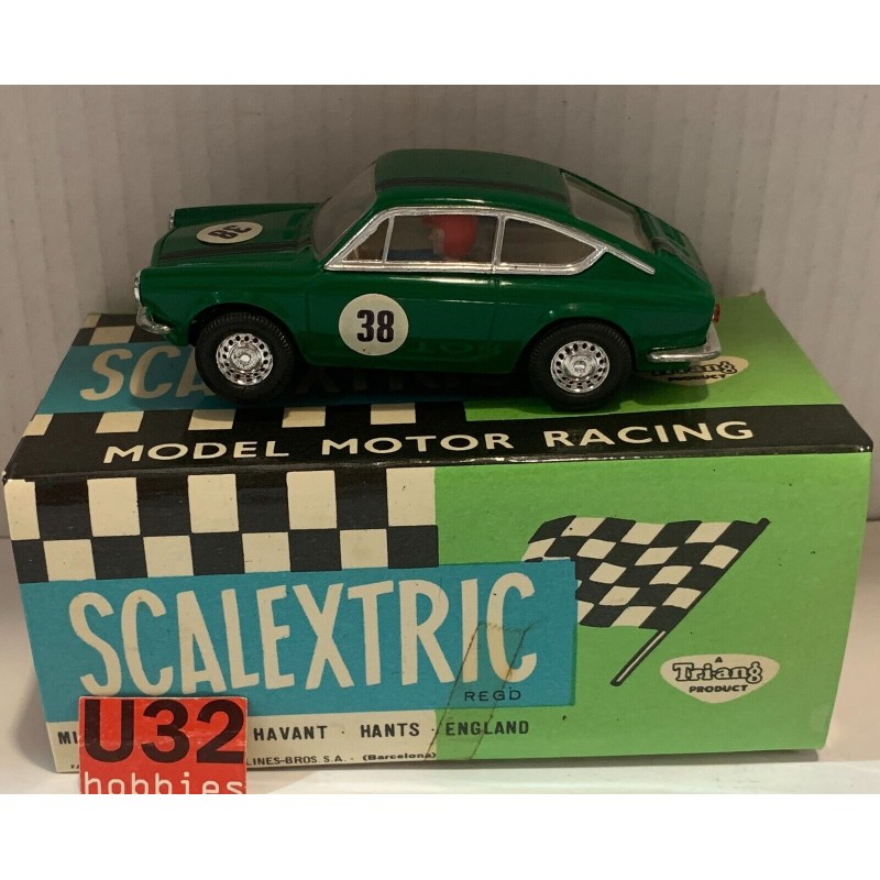 SLOT CAR SCX SCALEXTRIC EXIN C-42 TC SEAT 850 COUPE ABARTH  -38 VERDE RACE TUNED