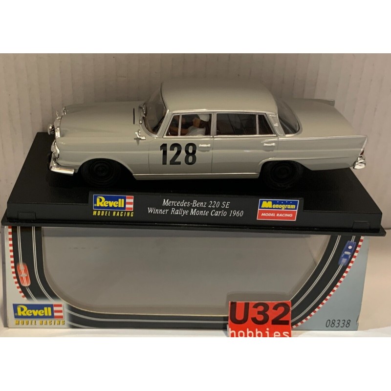 SLOT CAR REVELL 08338 MERCEDES BENZ 220 SE -128 WINNER RALLY MONTE CARLO 1960