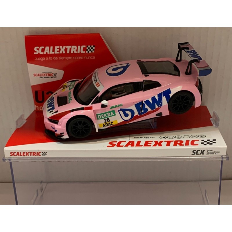 SLOT CAR SCX SCALEXTRIC U10494S300 AUDI R8 LMS -26 BWT