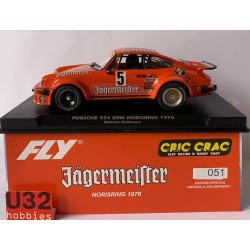 SLOT CAR FLY E2020 PORSCHE 934 -5 DRM NORISRING 1976 JAGERMEISTER H. KELLENERS