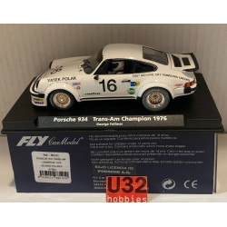 SLOT CAR FLY 88141 A-961 PORSCHE 934 -16 TRANS-AM CHAMPION 1976 GEORGE FOLLMER