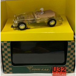 SLOT CAR PINK KAR AUSTIN HEALEY 3000 TRANSPARENTE LIMITED EDITION