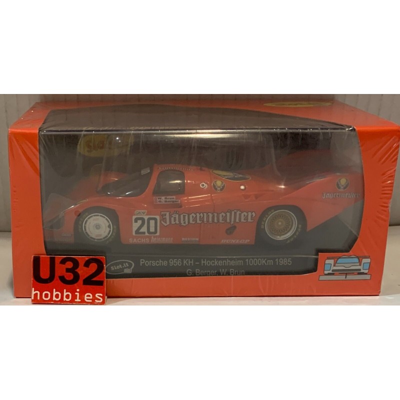 SLOT CAR SLOT.IT CA09H PORSCHE 956 KH -20 HOCKENHEIM 1000Km 1985 JAGERMEISTER