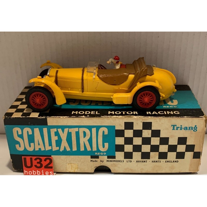 SLOT CAR SCALEXTRIC C-65 ALFA ROMEO 8c AMARILLO FRANCIA CON CAJA