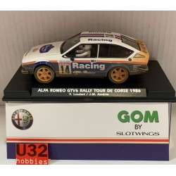 SLOT CAR SLOTWINGS GOM G003AR ALFA ROMEO GTV -14 TOUR CORSE LOUBET EFECTO BARRO