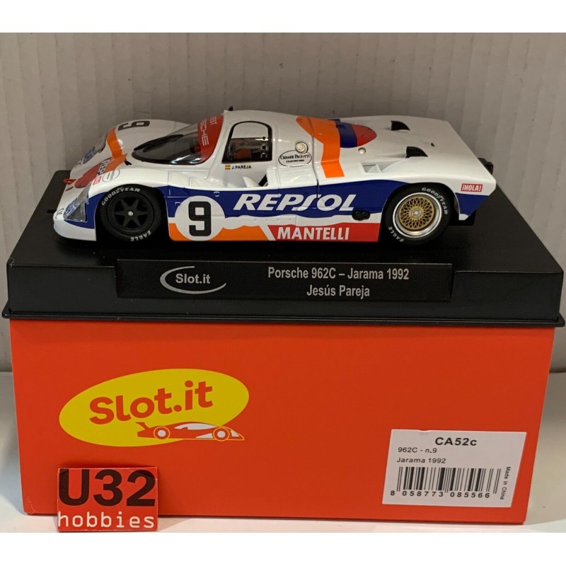 SLOT CAR SLOT.IT CA52C PORSCHE 962C -9 JARAMA 1992 REPSOL JESUS PAREJA