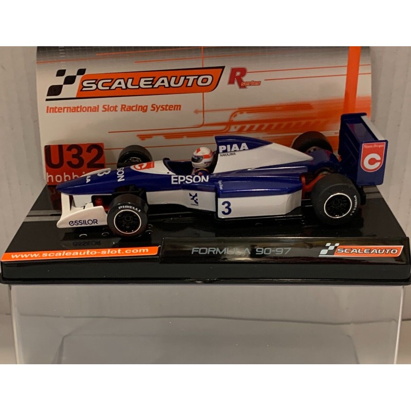 SLOT CAR SCALEAUTO SC-6266 TYRRELL FORD 019 -3 F1 1990 EPSON SATORU NAKAJIMA