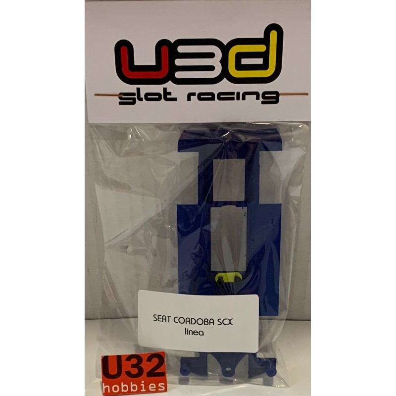 U3D CHASIS 3D SEAT CORDOBA WRC LINEA AZUL SCALEXTRIC