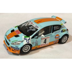 SLOT CAR SCALEAUTO SC-6237R PEUGEOT 208 T16 -74 RALLY ARTIC 2016 GULF SALO