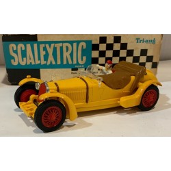 SLOT CAR SCALEXTRIC C-65 ALFA ROMEO 8c AMARILLO FRANCIA CON CAJA