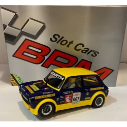 SLOT CAR BRM 132 1/24 AUTOBIANCHI A112 ABARTH -007 OLIO FIAT NAGANO 2015 G.OBINO