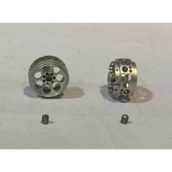 SCALEAUTO SC-4031D25 LLANTA 15.8x8.5mm MONZA-2 ALUM. EJE 2.38mm TORNILLO M2.5