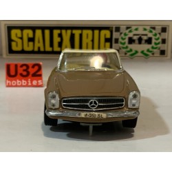 SLOT CAR SCX SCALEXTRIC EXIN C-32 MERCEDES 250SL -37 MARRON  CAPOTA  BEIGE