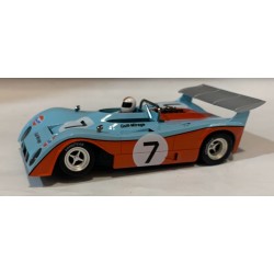 SLOT CAR VANQUISH LM 22 MIRAGE FORD -7 12H.SEBRING 1972 GULF BELL-VAN LENNEP