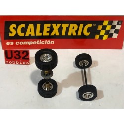 SCALEXTRIC ALTAYA EJE DELANTERO Y TRASERO COMPLETO FERRARI 156 F1 Y COOPER F1