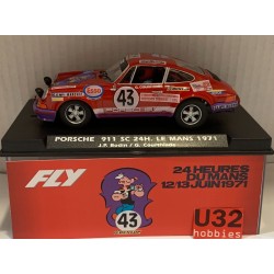 SLOT CAR FLY A2072 PORSCHE 911 SC -43 24HLE MANS 1971 POPEYE BODIN-COURTHIADE