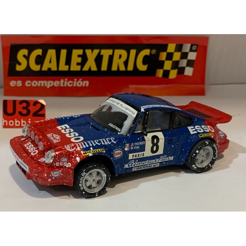 SLOT CAR SCX SCALEXTRIC ALTAYA PORSCHE 911 CARRERA RS -8 ESSO J.L.THERIER-M.VIAL