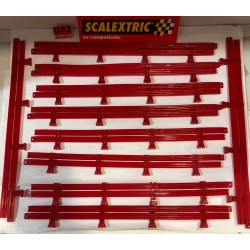 SCALEXTRIC VALLAS ROJAS PARA PISTA SCALEXTRIC  10 UNIDADES