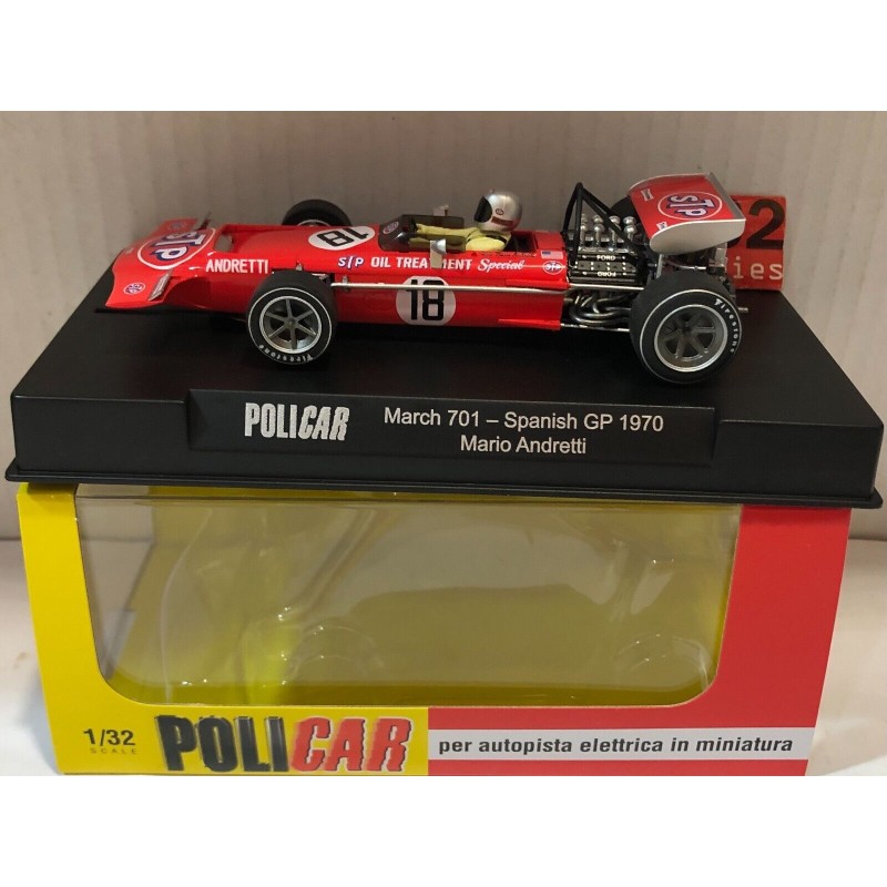 SLOT CAR POLICAR CAR04F MARCH 701 -18 F1 SPANISH GP 1970 MARIO ANDRETTI